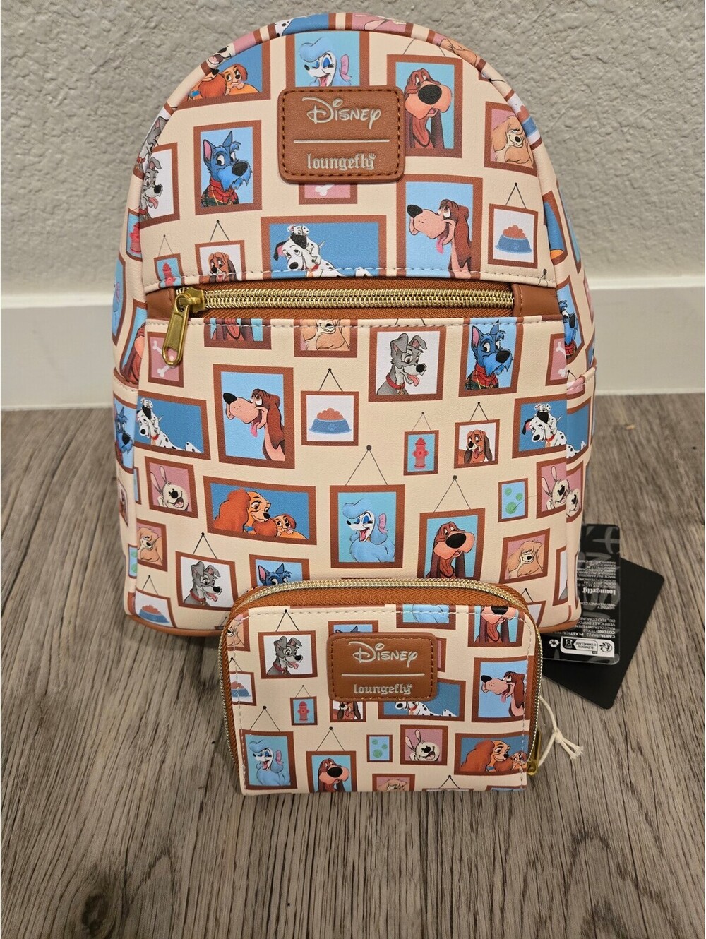 Disney Dogs Loungefly Backpack and Wallet Set